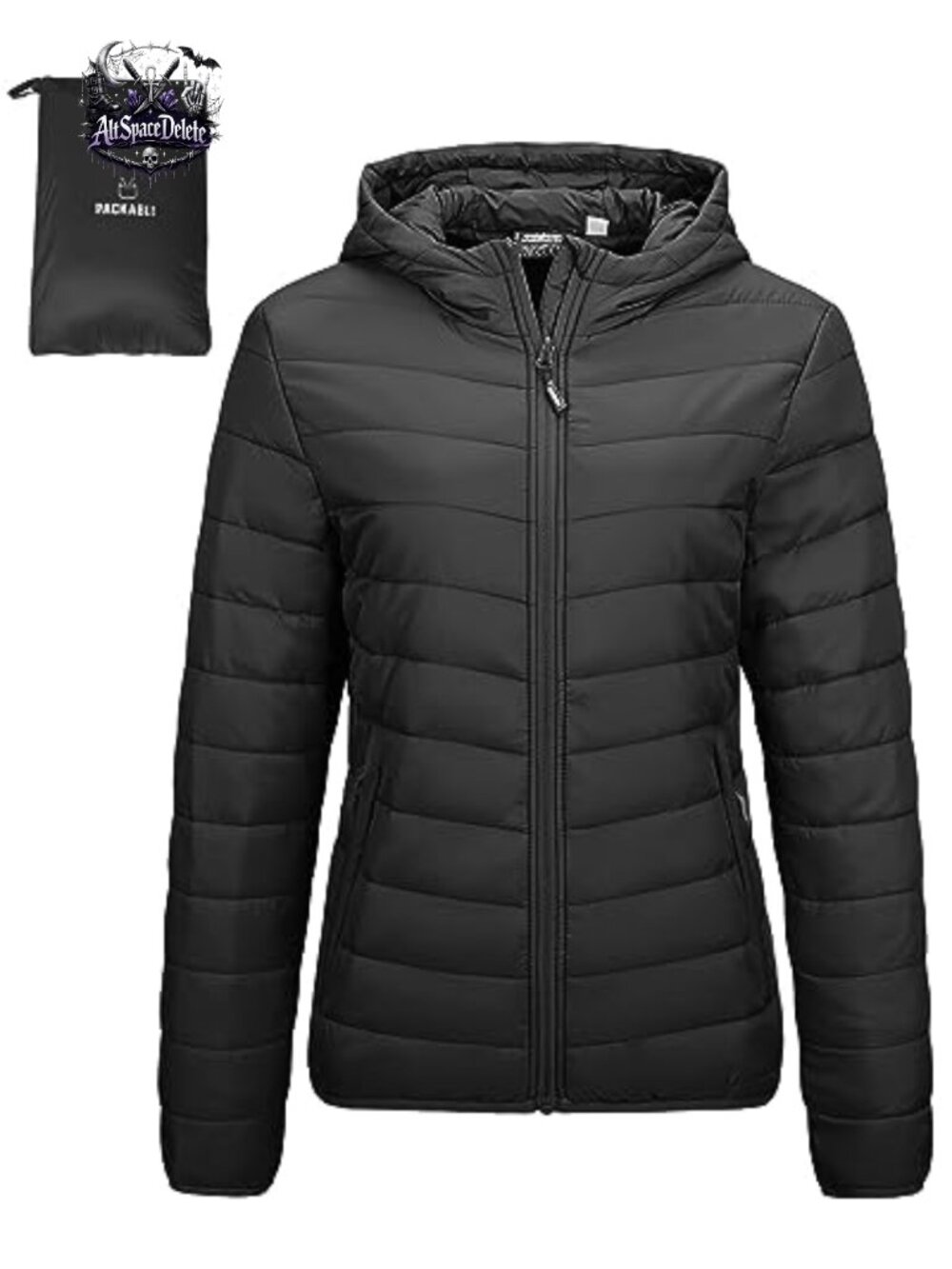 Women's Packable Lightweight Quilted Puffer Jacket with Hood